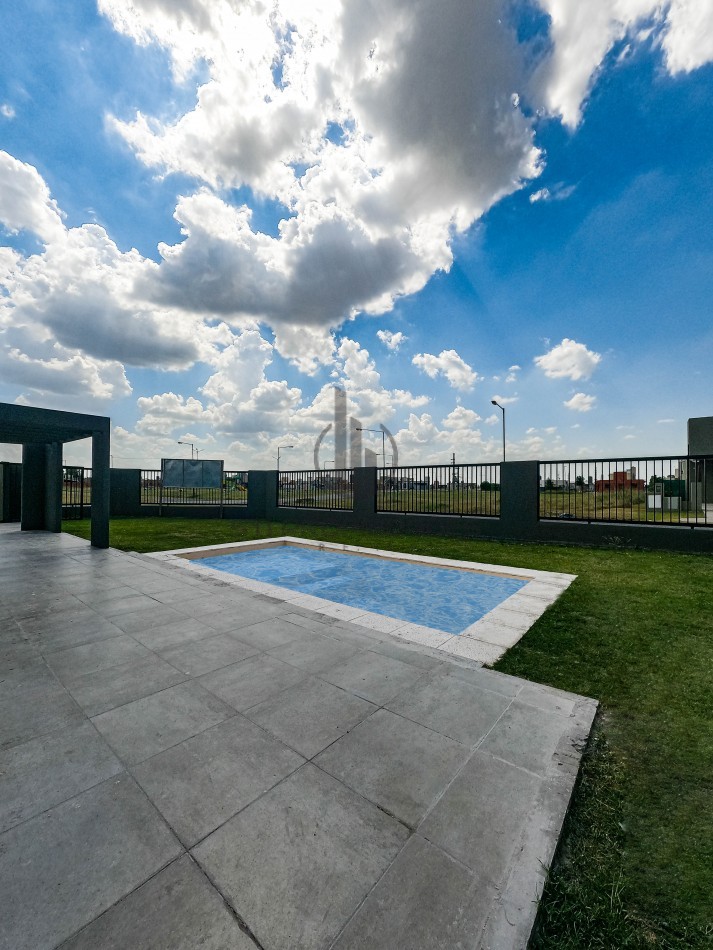 Venta de casa de dos dormitorios y pileta en Funes - A estrenar - Financiacion